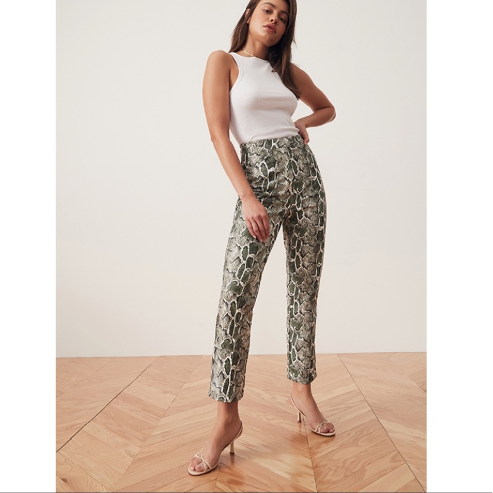 Revolve SOS faux leather snake print pants